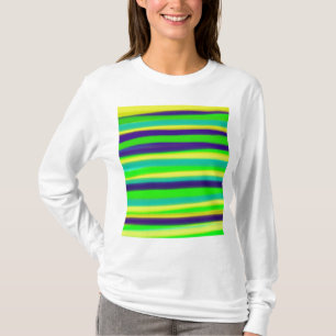Camiseta Limão Verde Arte Abstrato em Faixa Verde