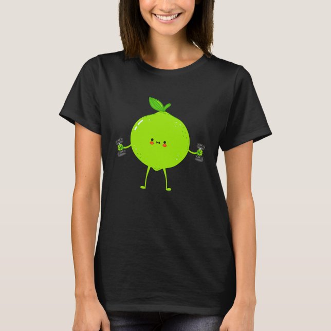 Camiseta Lime Fruit Costume Workout Bodybuilding Lift Gym G (Frente)