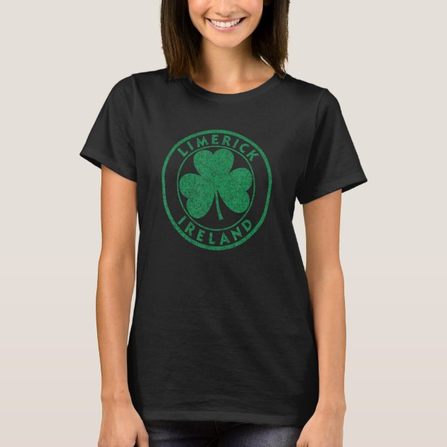 Camiseta Limerick Ireland Shamrock Sinal Distante Green Pr (Frente)