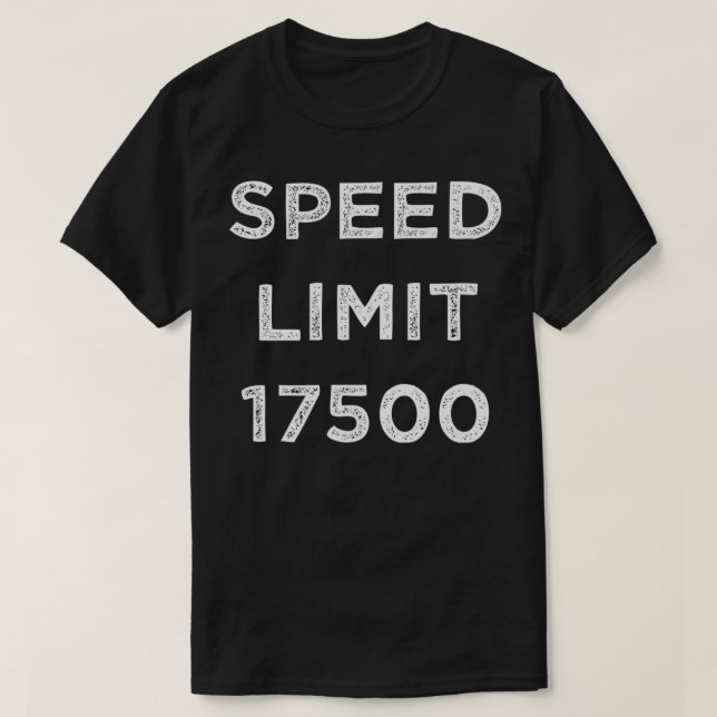Camiseta Limite de velocidade 17500 Premium (Frente do Design)