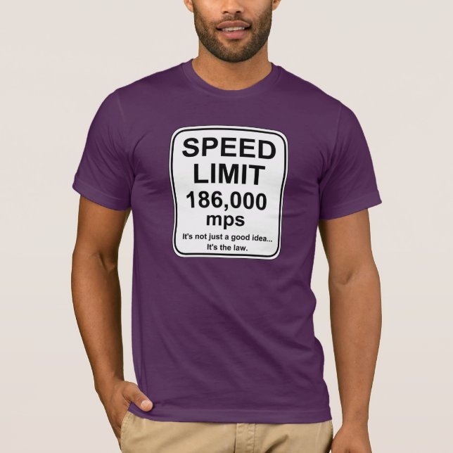 Camiseta Limite de velocidade 186.000 mps (Frente)