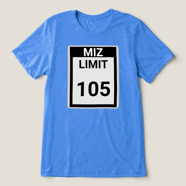 Camiseta Limite de velocidade MIZ (Design frontal)
