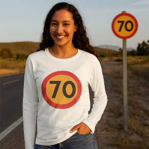 Camiseta Limite de velocidade Setenta mulheres Capa longa