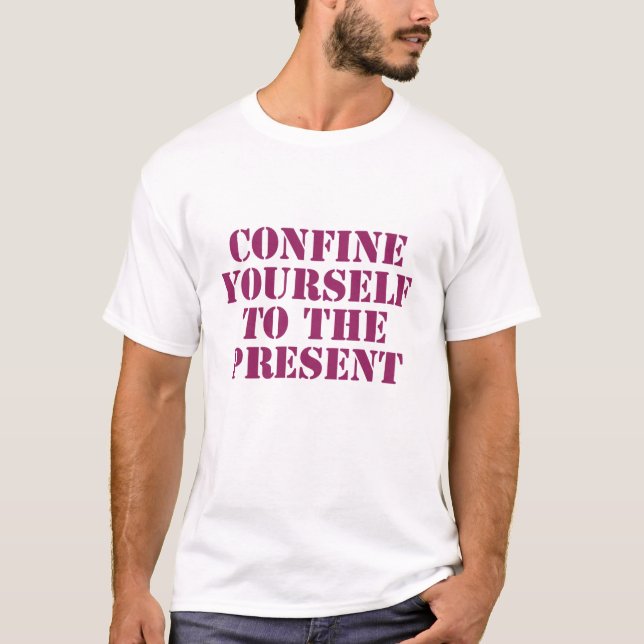 Camiseta Limite-se à citação motivacional presente (Frente)