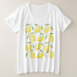 Camiseta Limões amarelo-aquarela