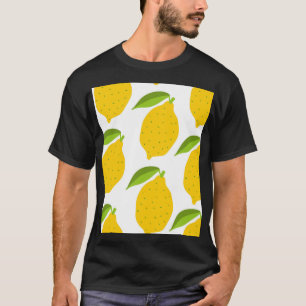 Camiseta Limões amarelos, padrão artístico sem costura.