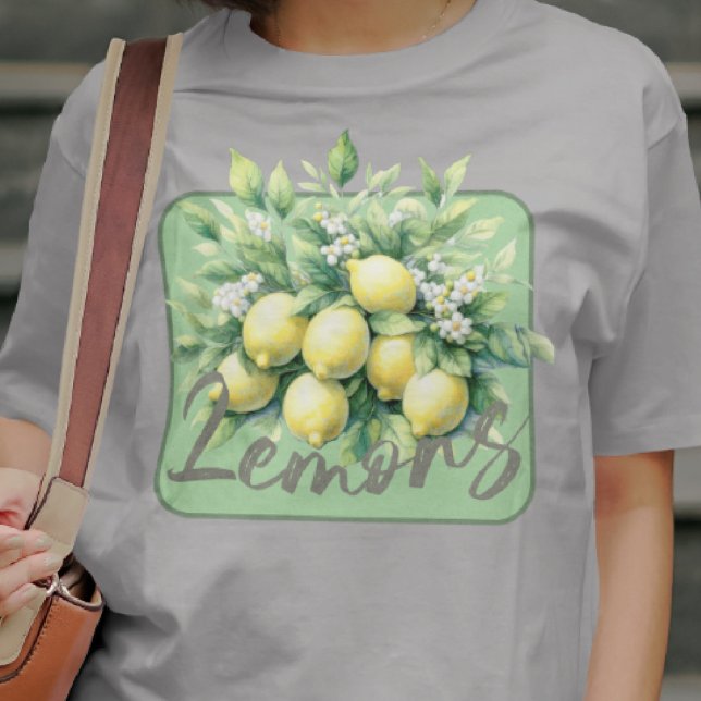 Camiseta Limões Fruta de aquarela Botânica (Criador carregado)