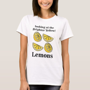 Camiseta Limões Fruta Olhando Para Os Limões Amarelos Mais