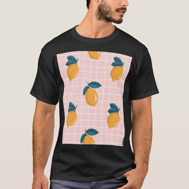 Camiseta Limões, geometria retrorreflectora, padrão perfeit (Frente)