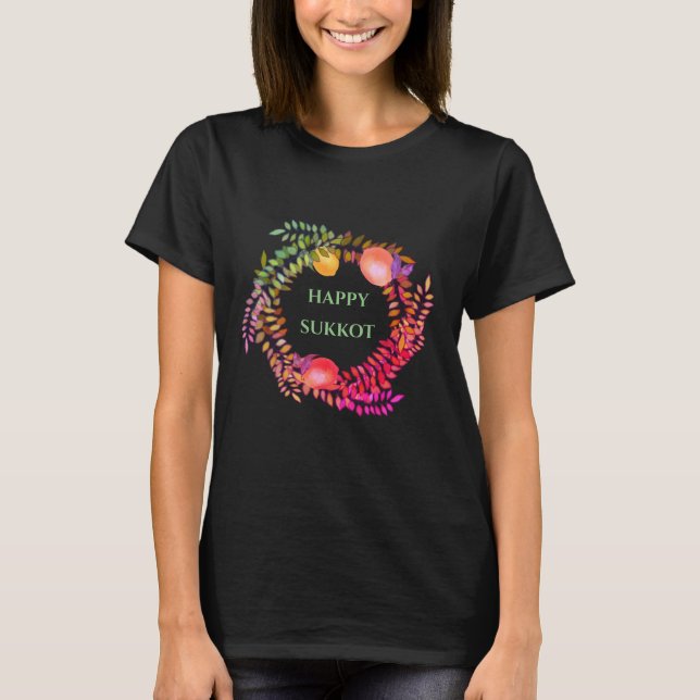 Camiseta Limões Sukoth felizes, salgueiro e coroa rosa (Frente)