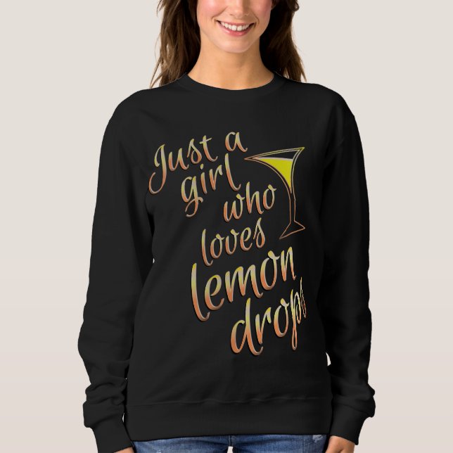 Camiseta Limon Drop Martini Design para Meninas Que Tomam L (Frente)