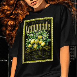 Camiseta Limonada de fazer Velha, Rótulo Escuro