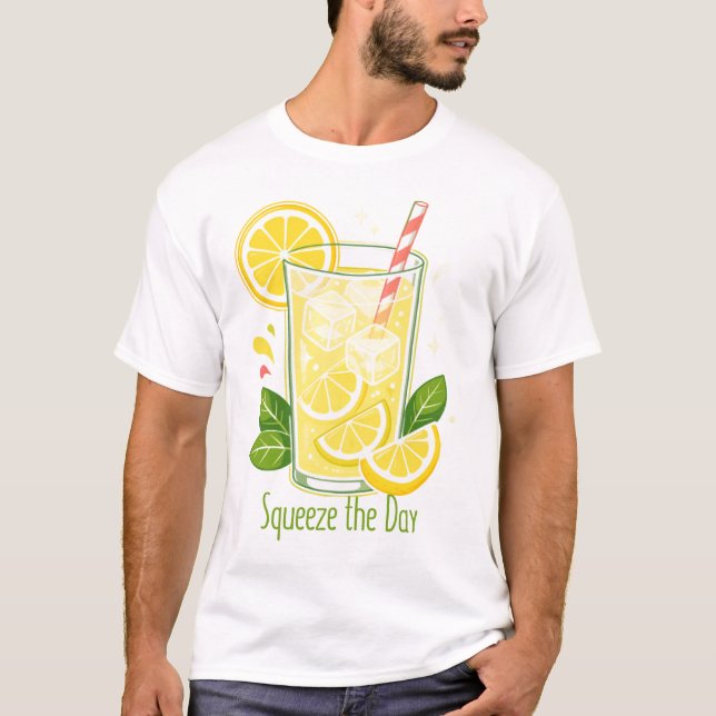Camiseta Limonada Espreme o Dia Verão Cute  (Frente)