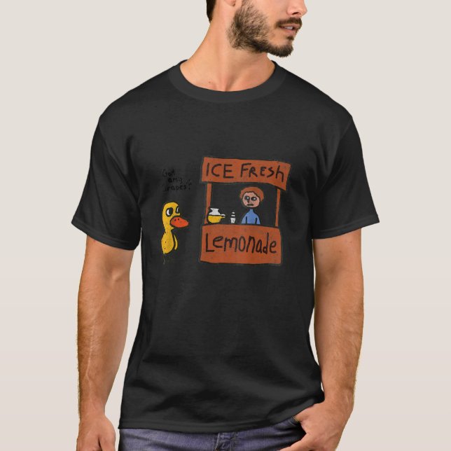 Camiseta Limonada Fresca De Gelo Engraçada Tem Uvas Longas (Frente)