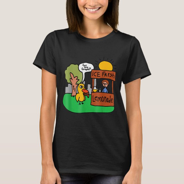 Camiseta Limonada Fresca De Gelo Tem Uvas Engraçadas (Frente)