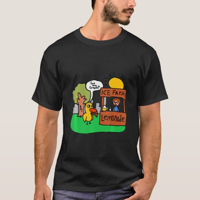Camiseta Limonada Fresca De Gelo Tem Uvas Engraçadas De Pat (Frente)