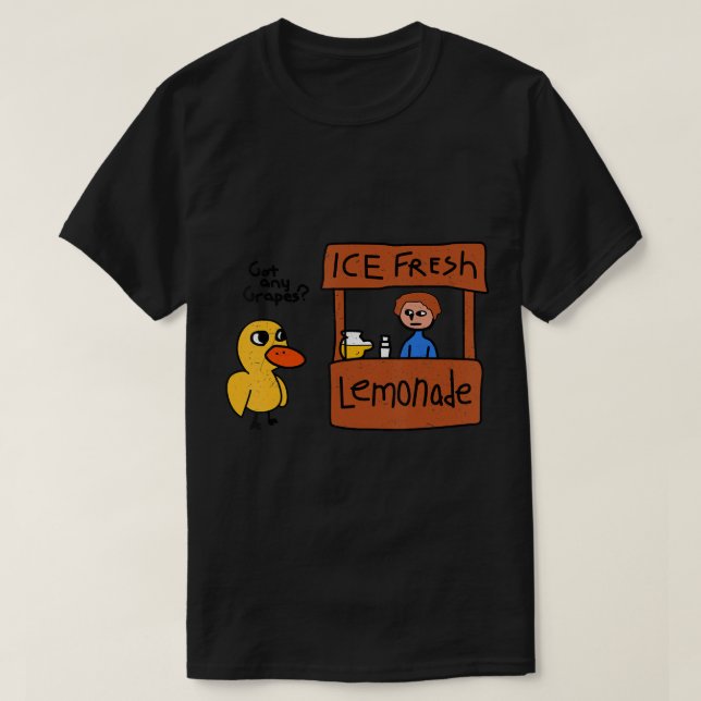 Camiseta Limonada Fresca De Gelo Tem Uvas Engraçadas De Pat (Frente do Design)