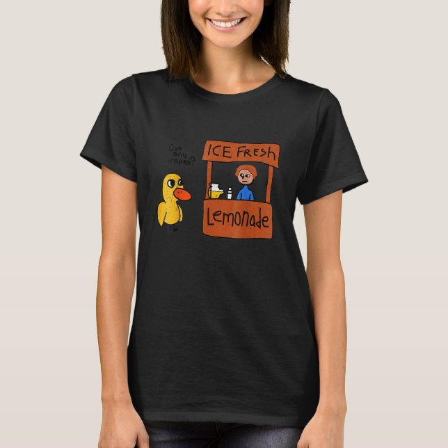 Camiseta Limonada Fresca De Gelo Tem Uvas Pato   (Frente)