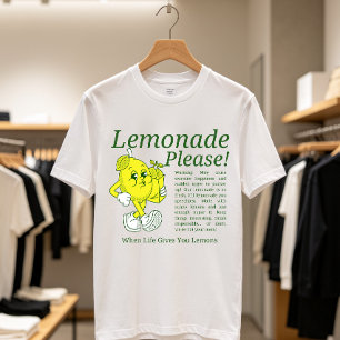 Camiseta Limonada Por Favor Desenho Animado Retro Limão