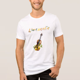 Camiseta Limoncello brinca com violoncelo de limão em camis