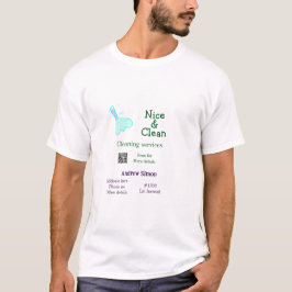 Camiseta Limpador verde azul gitter limpo adicionar nome en