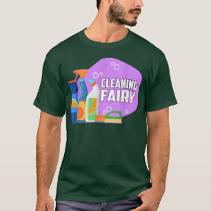 Camiseta Limpando a moça de limpeza de fadas