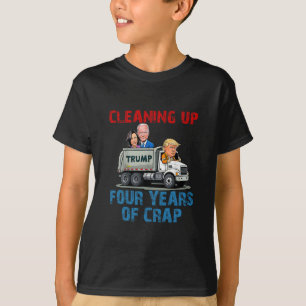 Camiseta Limpando Quatro Anos De Merda Engraçado Caminhão D