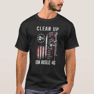 Camiseta Limpar No Aisle 46 Nós, A Bandeira Pessoas America