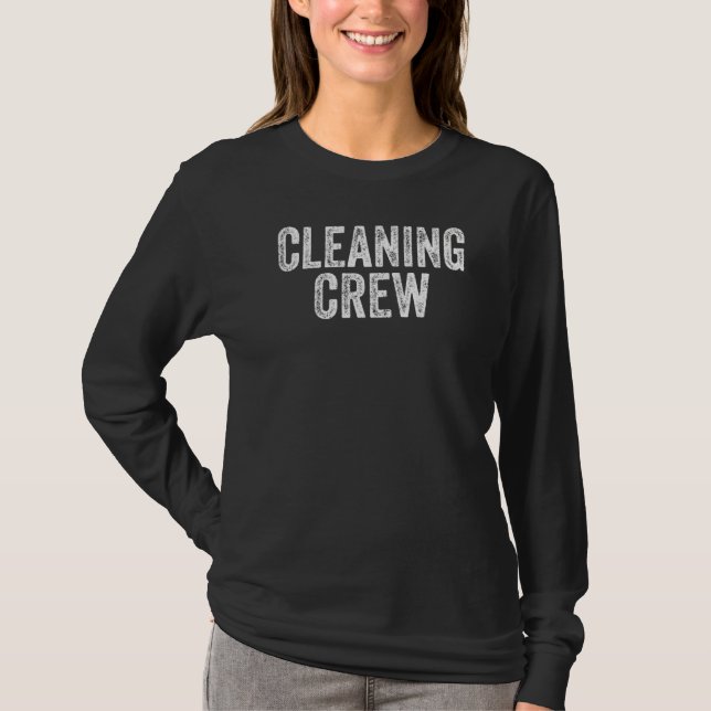 Camiseta Limpar Vint da Limpeza da Tripulação do Cliente da (Frente)