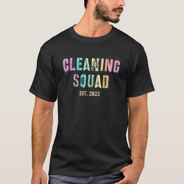 Camiseta LIMPEZA DA Tripulação SQUAD School Custodian Clea (Frente)