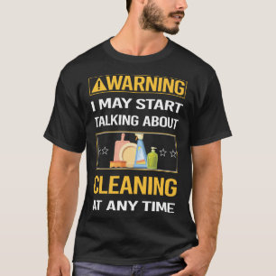 Camiseta Limpeza de Aviso Engraçado