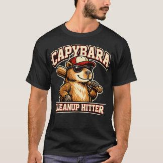 Camiseta Limpeza do Capivara Batedor de Beisebol Engraçado