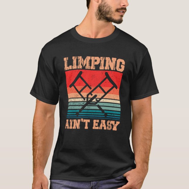Camiseta Limpeza Fácil Limpar Perna Engraçada (Frente)
