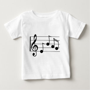 Camiseta Limpo e funcionarios do piso da notação musical