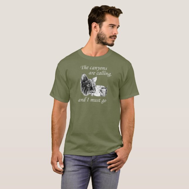 Camiseta Lince. As gargantas estão chamando e eu devo ir (Frente Completa)
