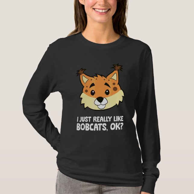 Camiseta Lince  Eu Só Realmente Gosto de Linces Ok (Frente)