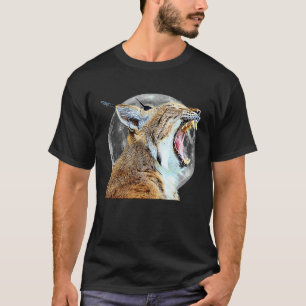 Camiseta Lince Grandes Gatos Felino Gato Óleo Pintura Filt