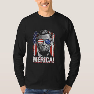 Camiseta Lincoln 4 De Julho Merica Abe Boys Men Women Amer