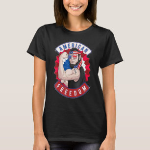 Camiseta Lincoln Abraham 4 De Julho Patriótico Homens De Ba