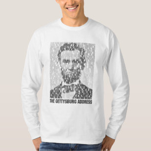 Camiseta Lincoln/camisa longa da Capa do mosaico texto de