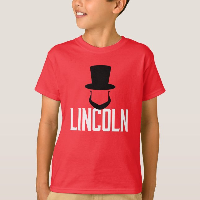 Camiseta LINCOLN - Chapéu e Barba Superior (Frente)