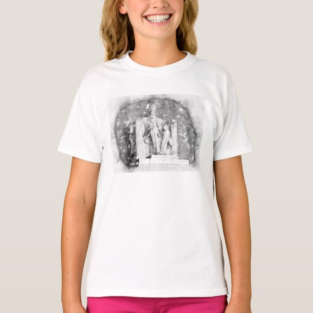 Camiseta Lincoln Memorial watercolor (Frente)