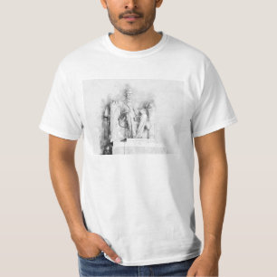 Camiseta Lincoln Memorial watercolor e desenho a lápis