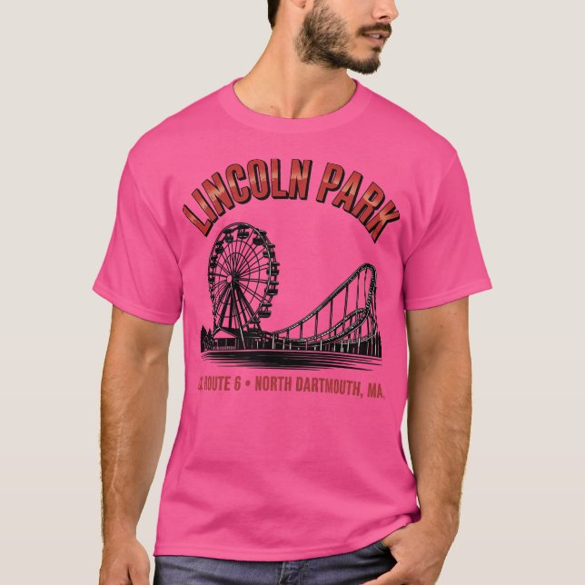Camiseta Lincoln Park Retro Amusement Park North Dartmouth (Frente)