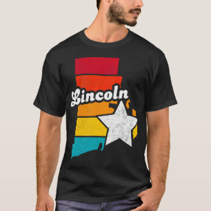 Camiseta Lincoln Rhode Island Vintage angustiou Souvenir