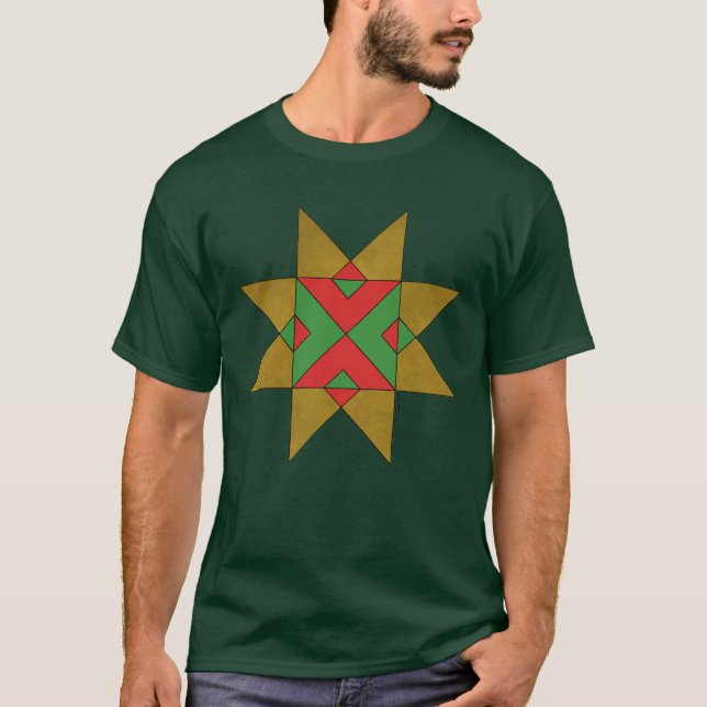 Camiseta Lincolnshire Auseklis Witch Mark Red and Green (Frente)