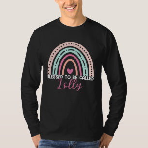 Camiseta Linda Abençoada Por Ser Chamado Lolly Mãe Arco-Íri