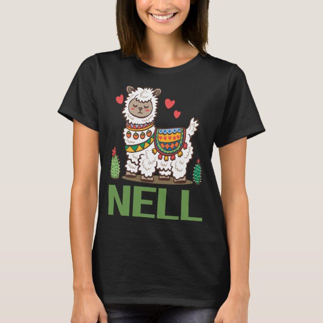 Camiseta Linda Alpaca - Nome Nell (Frente)