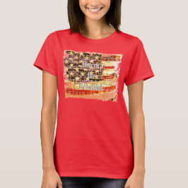 Camiseta Linda América, Vermelha, Camisa-T-Mulher Patriótic