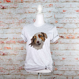 Camiseta Linda Aquarela Azul Orelha Australiana